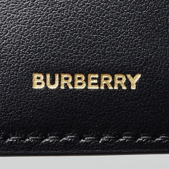 Burberry Black Grained Leather TB Compact Lark Wallet - Picture 5 of 9